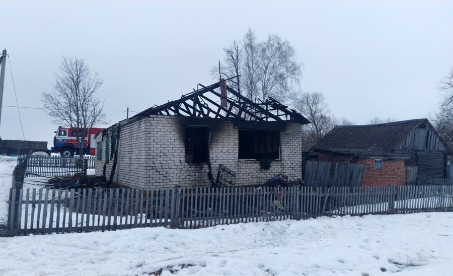 Положительная сработка пожарного извещателя. В Чаусском районе горел жилой дом