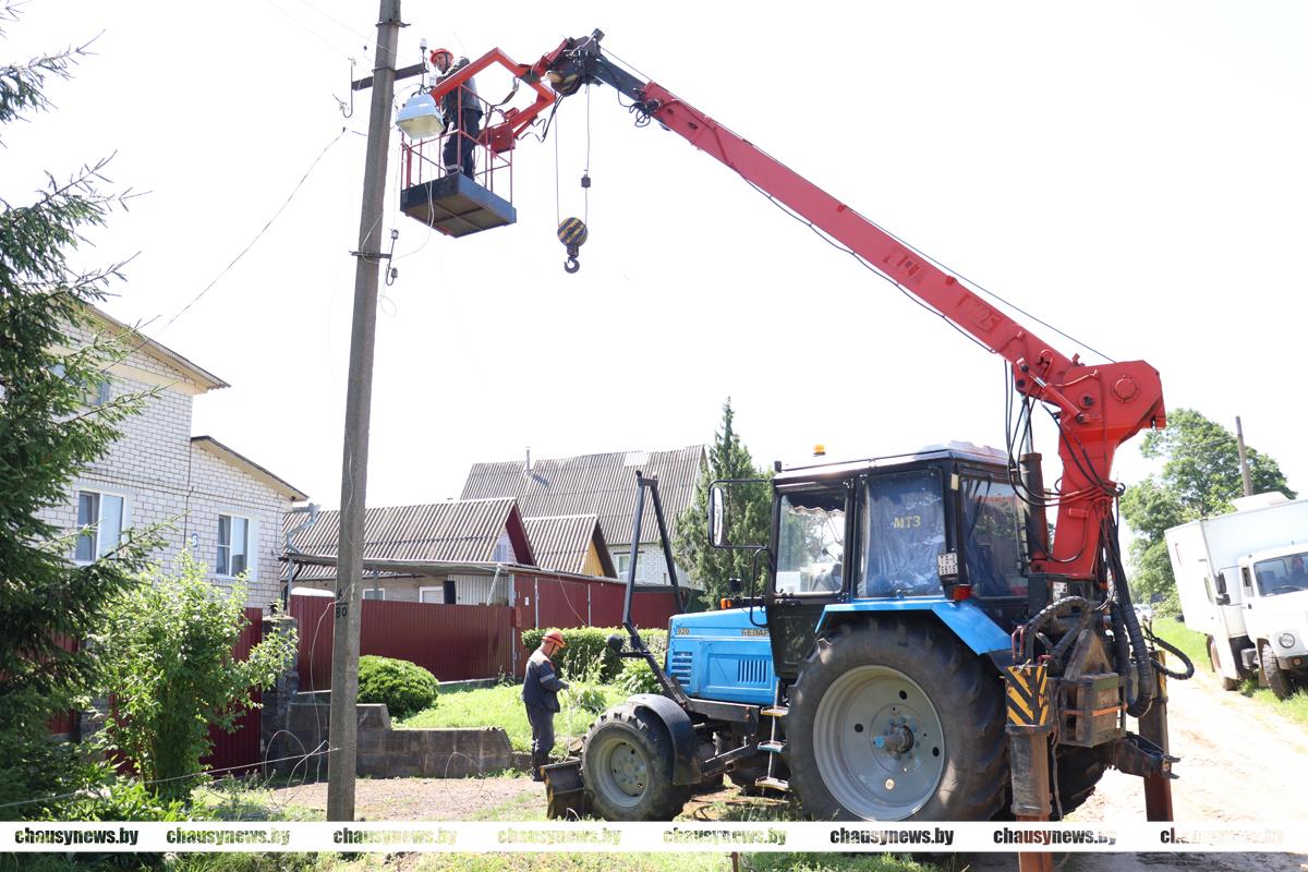 В  Чаусском районе устраняются последствия стихии.