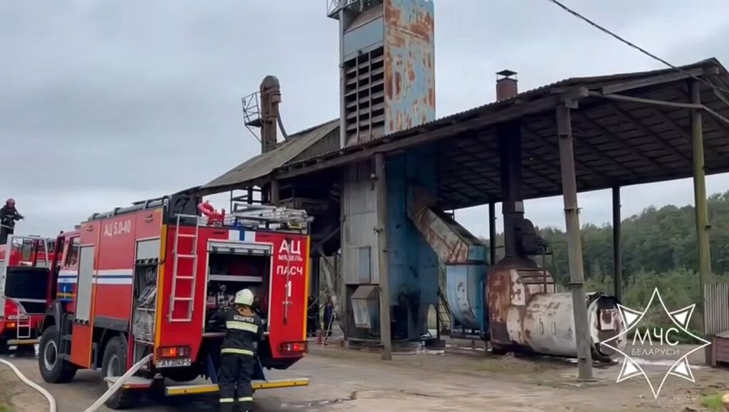 В Мядельском районе горела зероносушилка