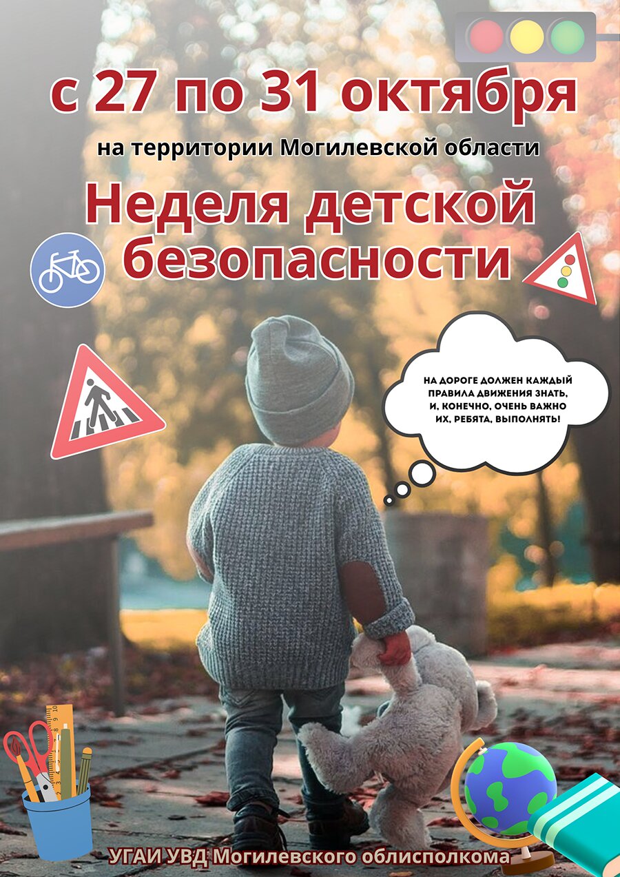 С 27 по 31 октября в Могилевской области проходит Неделя детской безопасности
