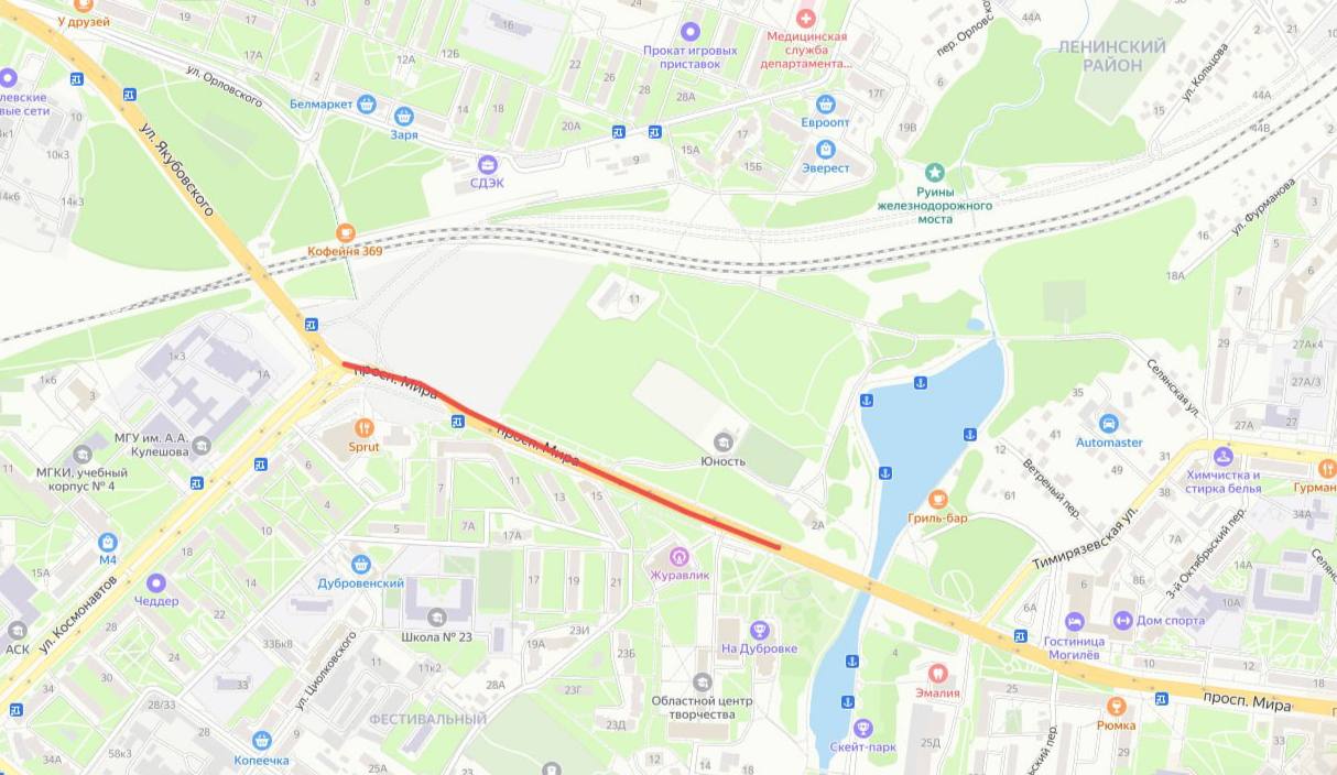В Могилеве с 29 мая перекроют проспект Мира на месяц — зачем