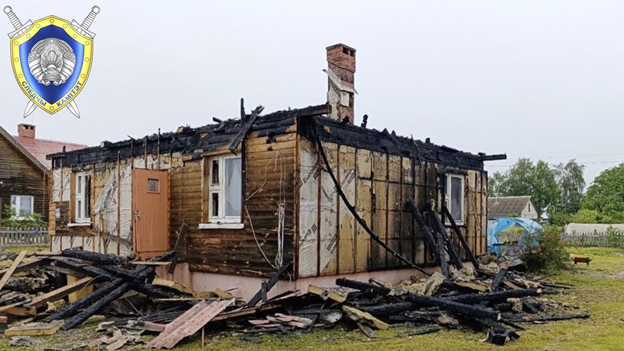 В Шкловском районе на пожаре погибли супруги, успевшие спасти своего внука