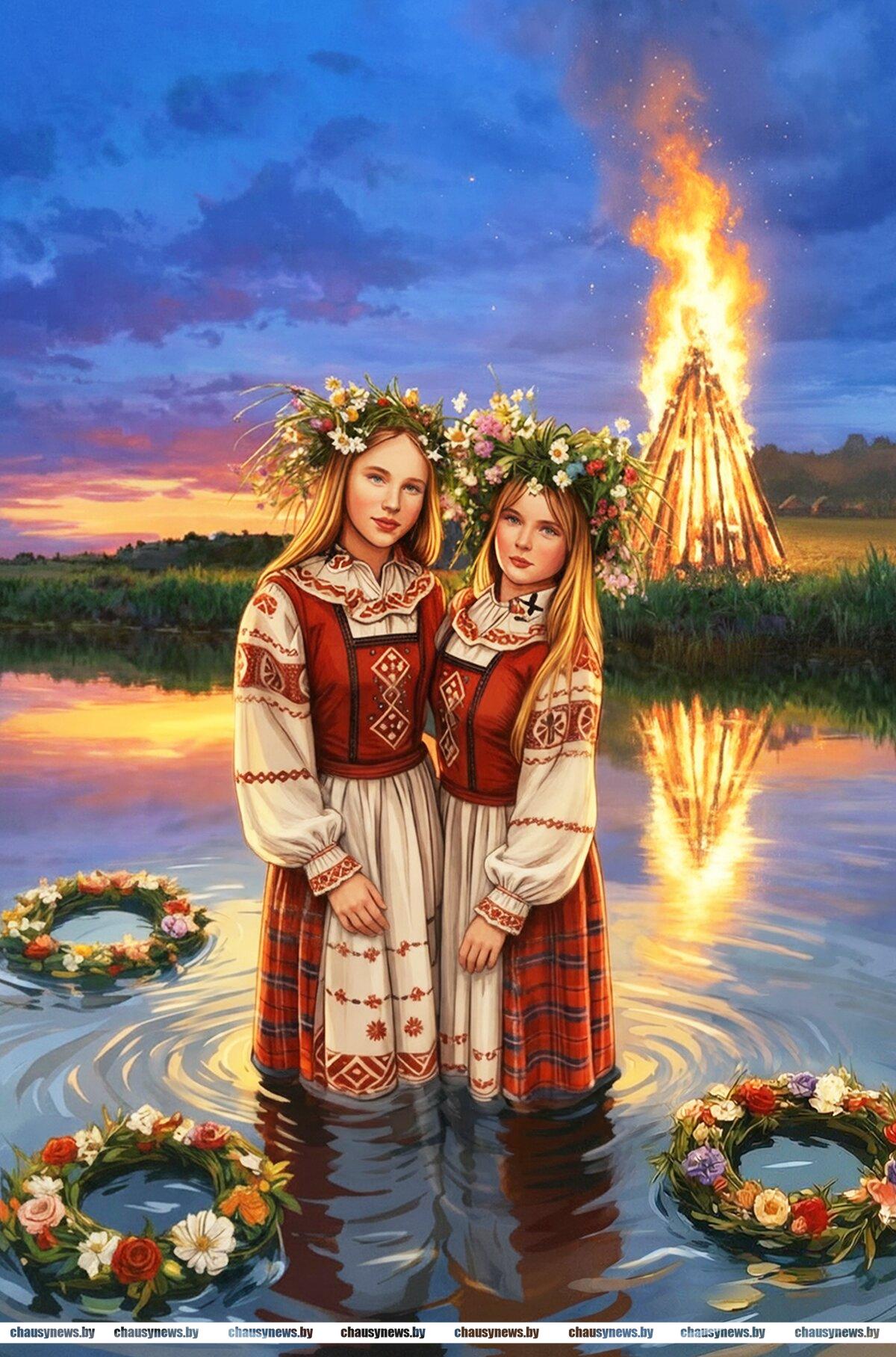 Графическая работа, посвящённая празднику «Купалье»
